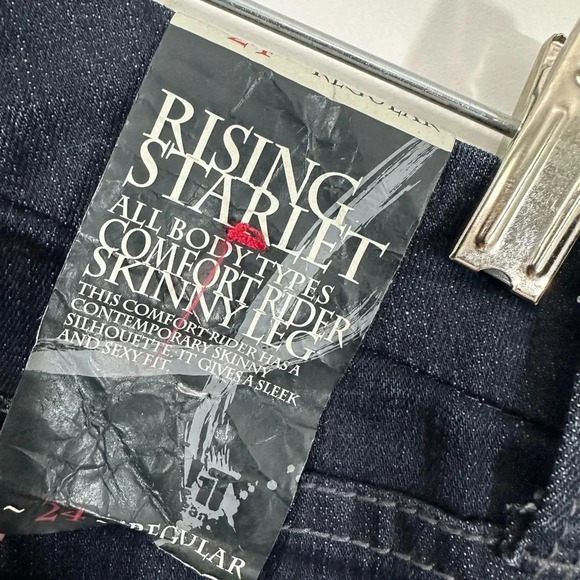 NEW !IT JEANS LOS ANGELES Rising Starlet Denim Blue Jeans Skinny Leg Sz 24 - Picture 6 of 10